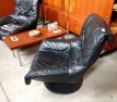 Vintage clubzetel draaipoot Vintage leder relax fauteuil
